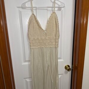 Cream Crochet Dress